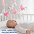 (100+ Unicorn Baby Crib Mobile for Girls with Music Box Lullabies), Rotating Plush Crib Toys for Newborns, Infant, Baby