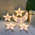 QiaoFei Cute LED Moon-Star Night Light, Decorative Marquee Sign for Kids Room, Birthday Party, Baby Shower, Living Room