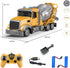 6 1:24 360 Fistone RC Cement Mixer Toy, Channel Truck with Lights, Electric Degree Stirring Vehicle, Rechargeable