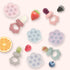 (Set 2), 4 Ginbear Silicone Baby Fruit Food Feeder & Freezer Tray of Infant Teething Feeder Pacifiers with Baby