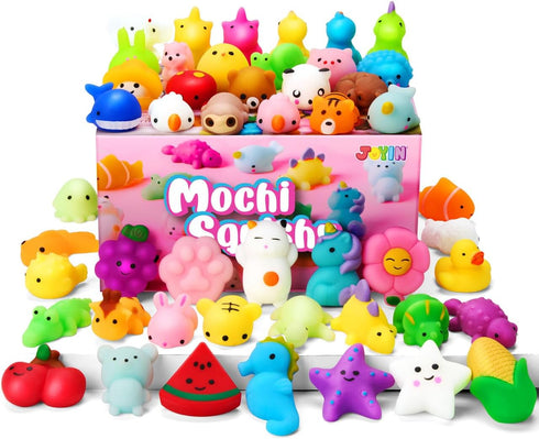 JOYIN Mochi Squishy Toy Set, 50 Pack Mini Squishy Mochi, Party Favors