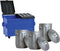 Blue Dumpster & 3 Trash Cans for Wrestling Action Figures