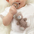 Set 0-6 Itzy Ritzy Pacifier & Lovey Natural Rubber Paci with Stuffed Animal Lovey Detachable Plush Bear Pacifier Holder