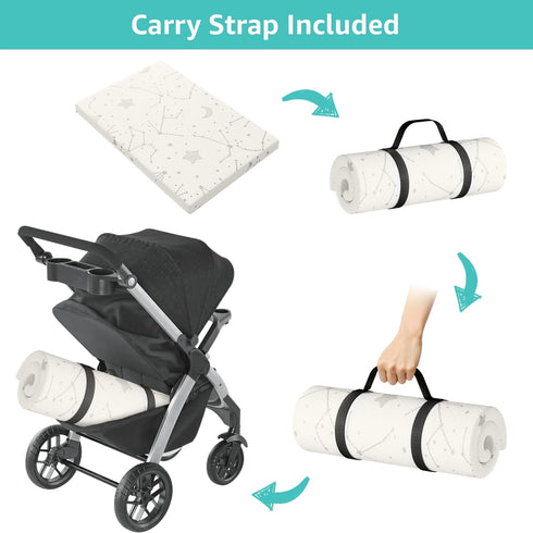 YENING Pack 38x26 Pack Bamboo and Play Mattress Pad Breathable Waterproof Baby Mattress for N Play Matress Topper