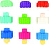 Raymond Geddes Scented 3D Ice Cream Bar Erasers, 48 per Bag, Mix and Match 3D Erasers for Kids, School Party Favors.