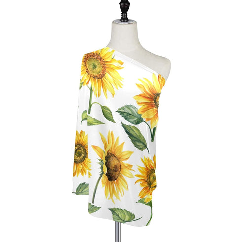 Nursing Cover Breastfeeding Scarf Yellow Sunflower Baby Car Seat Covers Soft Breathable Infant Carseat Canopy Stroller