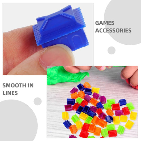 FAVOMOTO 120PCS Plastic Hotels Houses, Game Replacement Pieces for Board Games in Multicolor