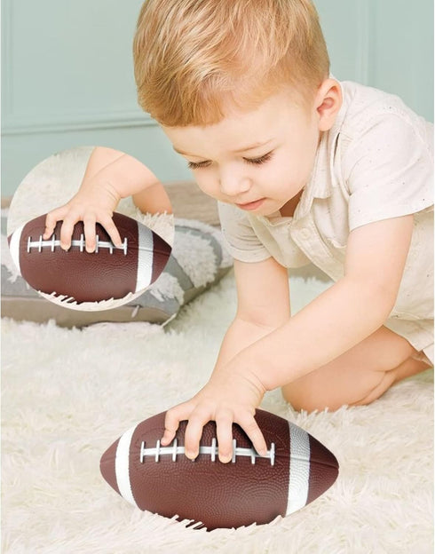Soccer Basketball Football Small Sports Bouncy Balls with Hand Pump, 3 Pack of 6-Inch Diameter Rubber Sport Balls.