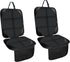 Car Seat Protectors for Child Car Seats, 2 Pack Leather Protectors with Non-Slip Bottom & Large Mesh Pockets