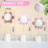 Cobzier 3 Pack Daisy Nursery Shelf Decor, Wooden Spring Flower with Pompom Pistil Boho Baby Girl Nursery Room