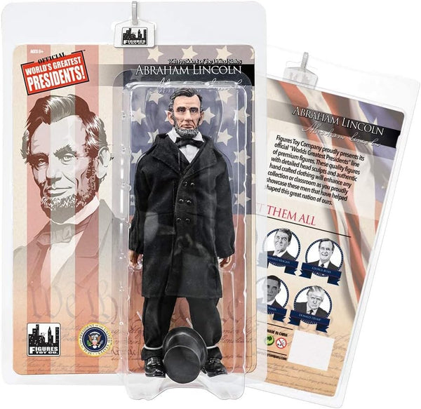 Figures Toy Company US Presidents 8 Inch Action Figures Series: Abraham Lincoln in Black Suit