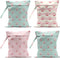 VBCVBGFH 4 Pack Cute Stripe Bow Cherry Wet Bag Waterproof Washable Reusable Wet
