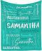 D-Story Personalized Baby Blankets with Names, Custom Baby Girls Blanket Initial Swaddle