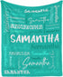 D-Story Personalized Baby Blankets with Names, Custom Baby Girls Blanket Initial Swaddle