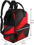 OUSIKA Backpack Daypacks Red Black Print Diaper Bag Multifunction Laptop Travel Large Nappy Bag, Black, One Size