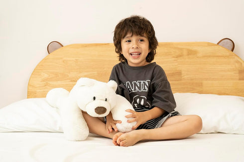 Niuniu Daddy 20" Polar Bear Weighted Stuffed Animal, Large White Plush Toy Pillow for Kids Adults