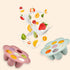 (Set 2), 4 Ginbear Silicone Baby Fruit Food Feeder & Freezer Tray of Infant Teething Feeder Pacifiers with Baby