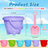 Holady 60 5.78 Inch Set,Sandcastle Toy-30 Bucket+30 PCS Sand Castle Beach Bucket and Beach Shovels Toy Mould,Sand