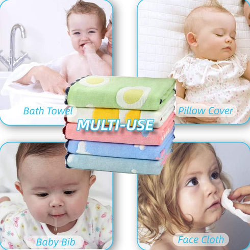 Haijinxi Baby Face Cloth - Premium Cotton Muslin Washcloths for Delicate Skin, Funny Wipes for Boys or Girls