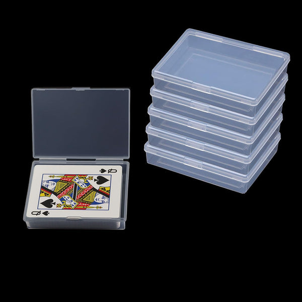 6pcs Plastic Playing Card Deck Cases, Empty Holder Storage Organizer, Suitable for 3.5X2.5 inch Cards
