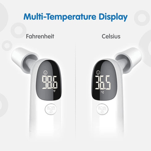 Elepho eTherm Ear & Forehead Non-Contact Thermometer, Infrared & Digital Thermometers for Adults, Kids, Babies, Slim