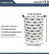 Kids Laundry Hamper, Canvas Shark Hamper Collapsible Storage Baskets for Boys Room Decor (Shark)
