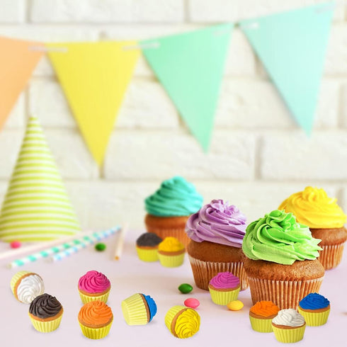 ArtCreativity Scented Cupcake Erasers for Kids, Set of 24, Assorted Fruity Scents