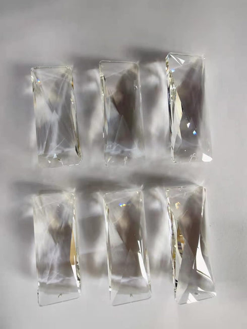A AXILIXI Chandelier Crystals prisms 6 Pcs K9 Crystal Pendant Replacement for