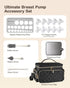 S1/S2, Set, 10 24mm Breast Pump Bag Kit for Spectra Pumping Bag with Bottle Brush Flange Inserts for Flange, Nipple