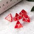 5PCS Polyhedral Dice 20mm D4 for Dungeons and Dragons DND RPG MTG Table Games Red with Black Bag