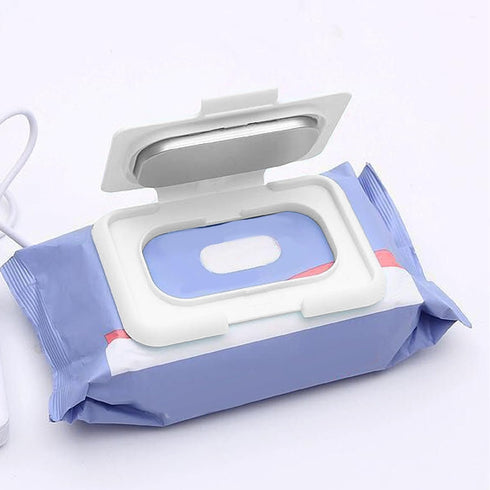 Buachois Baby Wet Wipes Warmer, USB Wipes Heater, Constant Temperature Portable Large Capacity Paper Dispenser, Fast