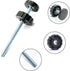 Baby Gate Extender - 4 Pack Baby and Pet Safety Stair Gate Threaded Spindle Rods with Wall Protector (Round-Black)