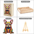 Wooden Puzzles for Adults and Kids, French Bulldog (L-240pcs) Unique Shaped Animal Jigsaw Puzzles, 13.7*10.5in