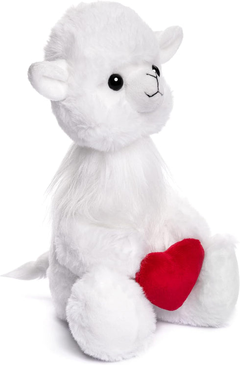 Valentine's Day Stuffed Animals - Heart Llama Alpaca, 8.5 Inches Tall, Child Safety Certified Plushies