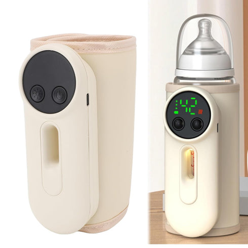 Portable Baby Bottle Heater, Fast Milk Warmer with Timer, Constant Temperature for Breastmilk & Formula, Rechargeable