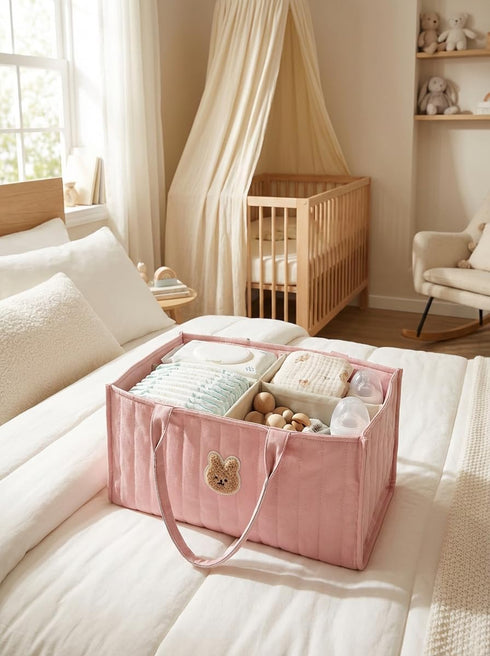 KCWVSIE Diaper Caddy Organizer for Changing Table,Car Organizers and Wipes Storage Portable Storage for Newborn