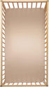SiinvdaBZX Satin Crib Sheets for Baby Hair - Silky Soft Beige Fitted Sheets for Standard Crib and Toddler Mattress, 28