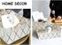 Storage Baskets for Organizing Toys, Small White Felt Fabric Bins for Home Office Closet Bathroom Bedroom