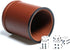 Leather Dice Cup Set - Felt Lining Quiet Shaker with 5 Dot Dices for Farkle Yahtzee Games, Brown