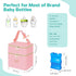 Pack, 4 5 PIIOSER Insulated Baby Bottle Tote Bags with Ice Fits Baby Bottles Up to Ounce, Portable Breastmilk Cooler
