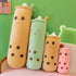 Cute Plushies Boba Plushie Long Pillow, Bubble Tea Stuffed Animal Gift for Kids and Adults (36 Inch)