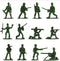 HAPTIME 100-Piece Green Toy Soldiers, 12 Poses Mini Army Men for Pretend Play