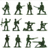 HAPTIME 100-Piece Green Toy Soldiers, 12 Poses Mini Army Men for Pretend Play