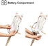 HollyHOME Stick Horse Plush Handcrafted Hobby Horse with Wood Wheels, Neighing and Galloping Sounds, White, 36 Inches