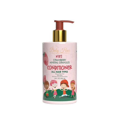 Set 2(10 fl.oz Baby Hair - Strawberry Mineral Kids Hair Conditioner & Shampoo/Body Wash, Sulfate-Free Toddler Hair