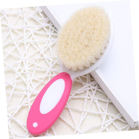 HONITANO 2pcs Set Care Newborn Essential Hair Brush Comb Scalp Massager Gentle Tips for Nursery Hair Care