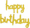 BEISHIDA Gold Happy Birthday Balloons Banner, 16 Inch Mylar Foil Birthday Letters Sign for Party Decorations