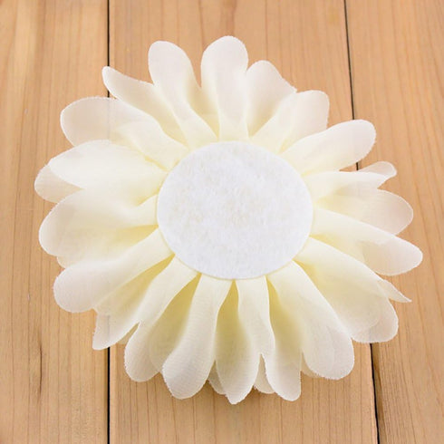 Fodattm 30PCS Women 30 Solid Colours 4" Chiffon Fabric Flowers for DIY Flower Headbands and Decorative Wedding Flowers