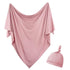 OWLOWLA Newborn Swaddle Set - Stretch Wrap Swaddle Receiving Blanket for Baby Boy Girl (Blush)