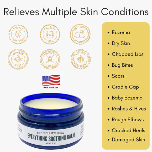 The Yellow Bird Everything Soothing Multi-Purpose Skin Balm, 2 Oz (Pack of 1)